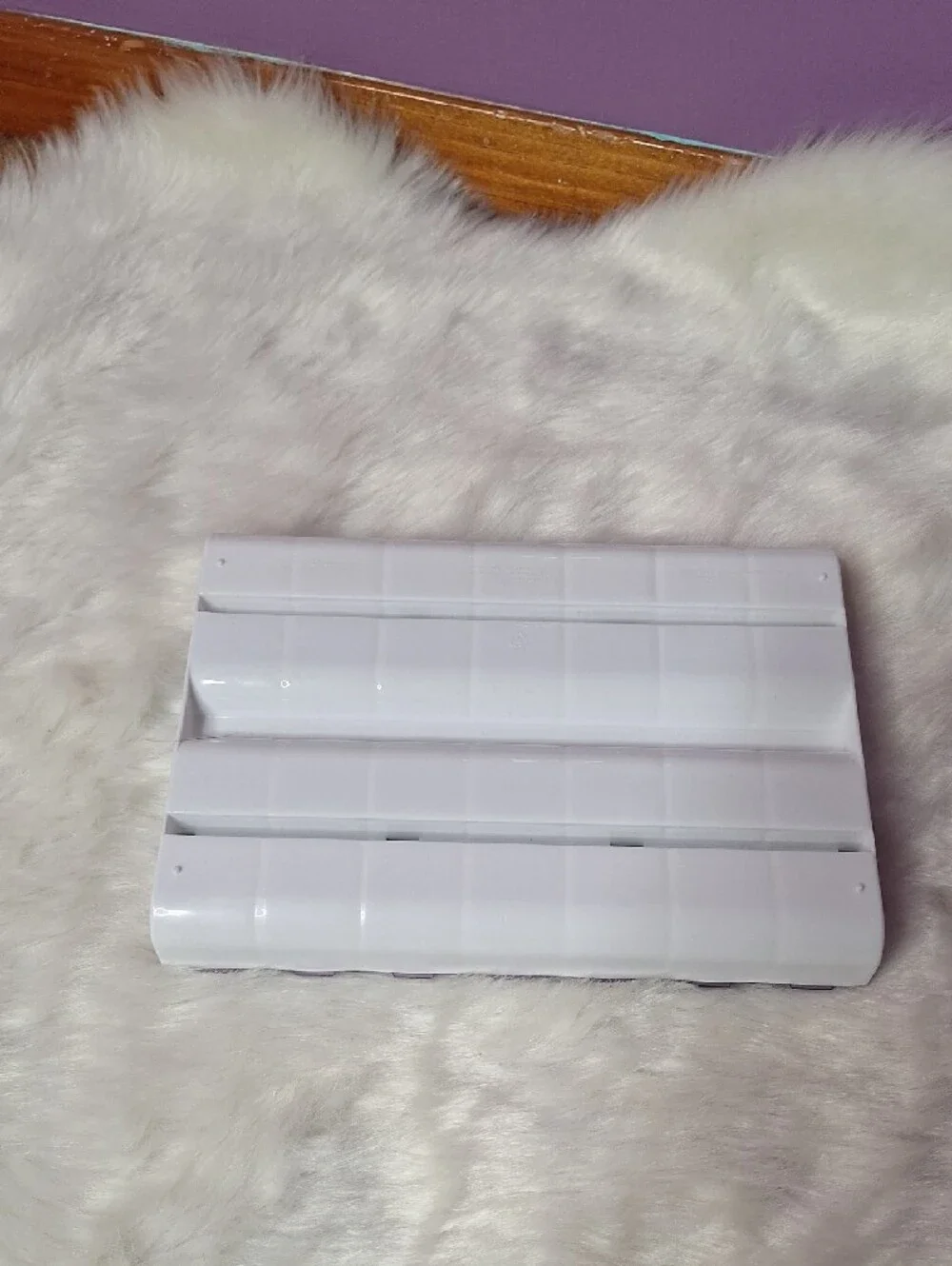 Weekly 28-Slot Pill Organizer - Yellow, Blue, Green, Purple